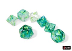 CHX27595 Borealis Kelp/light green Luminary Polyhedral 7-Dice Set